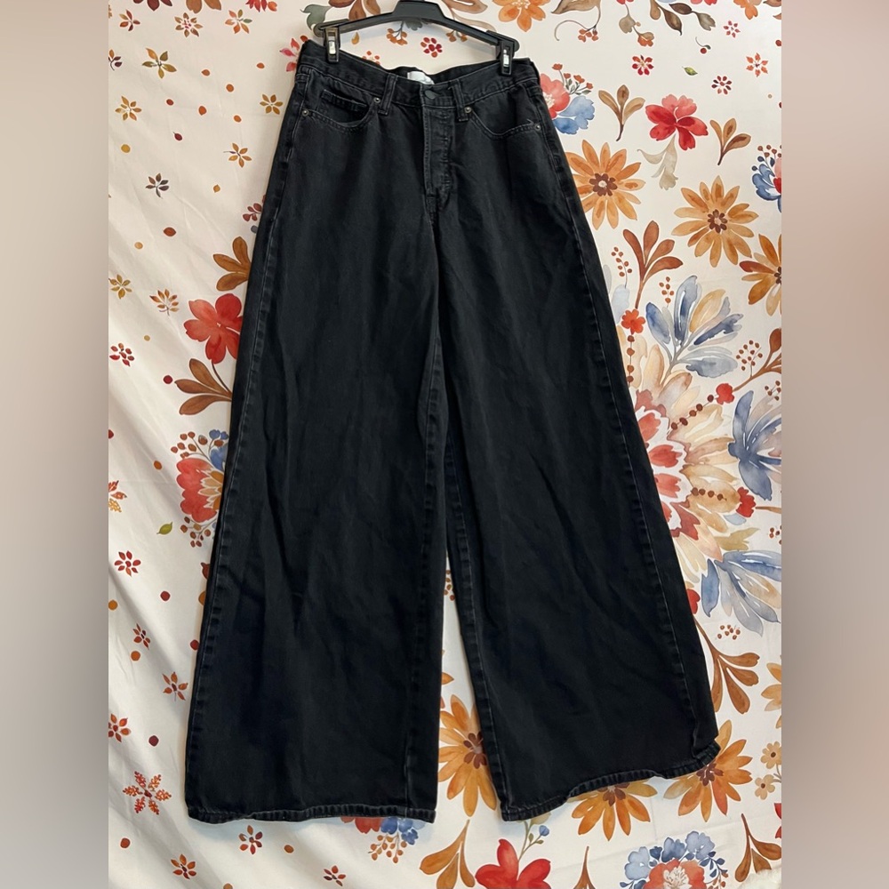 Universal Thread 4R Mid Rise Super Wide Leg JNCO Inspired Black Jeans Hippie